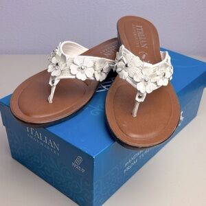 Chantol sandals from Italian Shoemakers
White Floral Thong Sandals